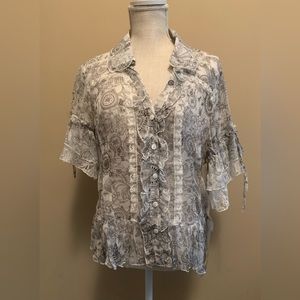 Nicole Benisti Sheer Top Blouse